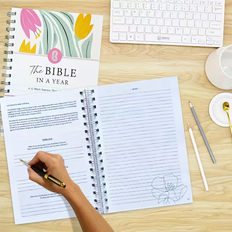 2026 Bible Study Journal – 52-Week Guided Reading & Prayer Companion