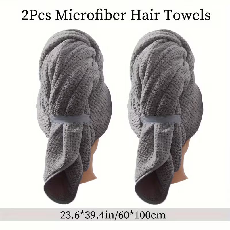 Set of 2 - Edenic UltraSoft™ Hair Drying Towels