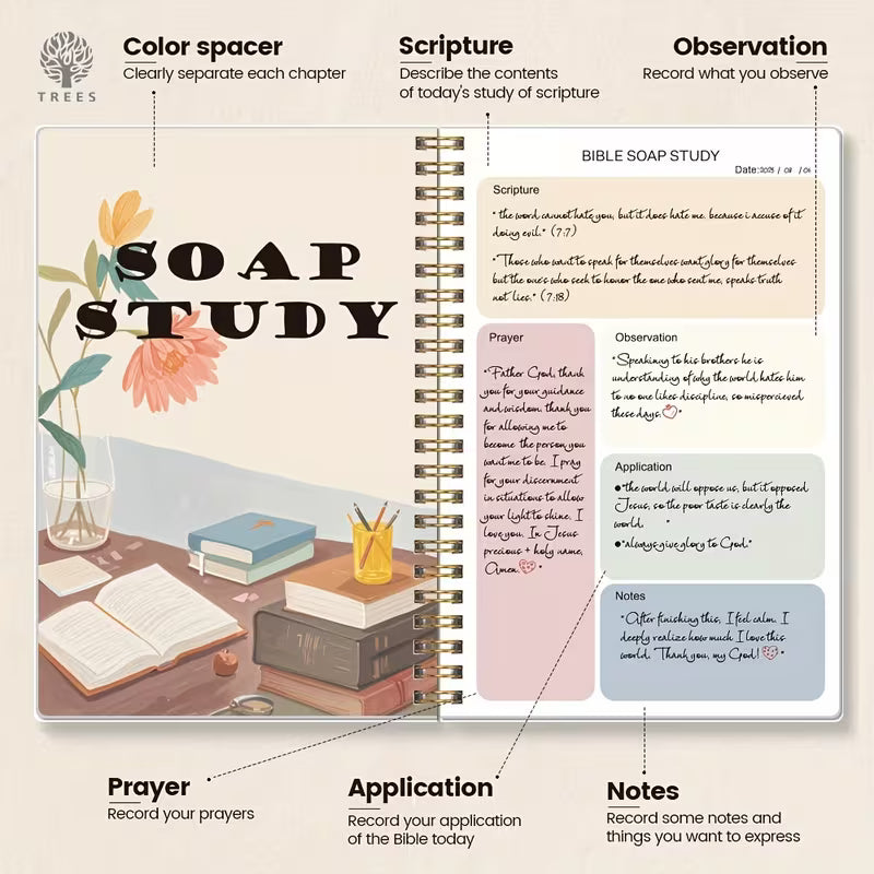 S.O.A.P. Devotional Notebook for Scripture & Prayer Notes
