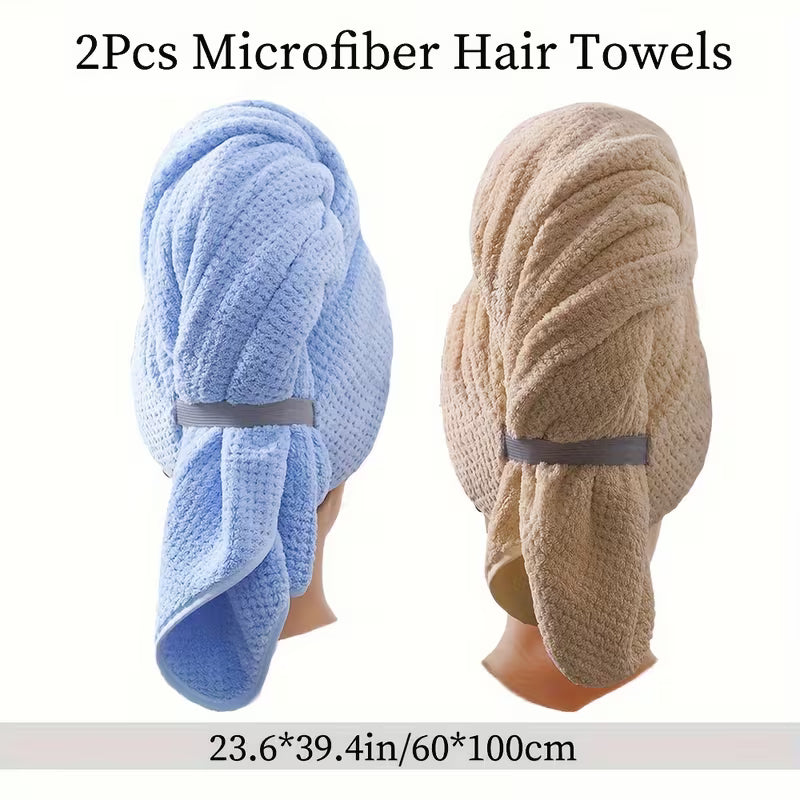 Set of 2 - Edenic UltraSoft™ Hair Drying Towels