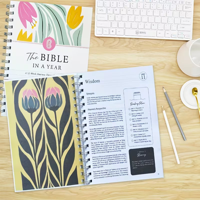 2026 Bible Study Journal – 52-Week Guided Reading & Prayer Companion