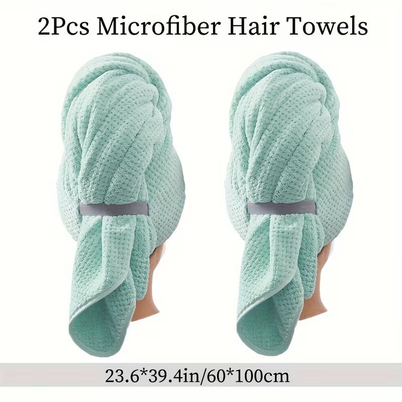 Set of 2 - Edenic UltraSoft™ Hair Drying Towels