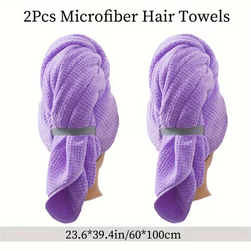 Set of 2 - Edenic UltraSoft™ Hair Drying Towels