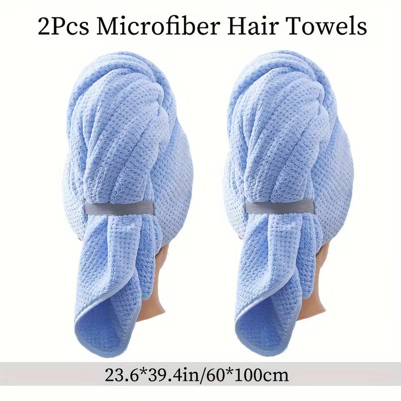 Set of 2 - Edenic UltraSoft™ Hair Drying Towels