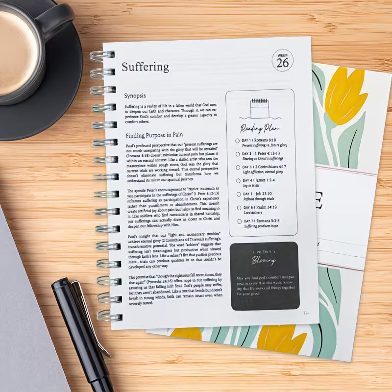 2026 Bible Study Journal – 52-Week Guided Reading & Prayer Companion