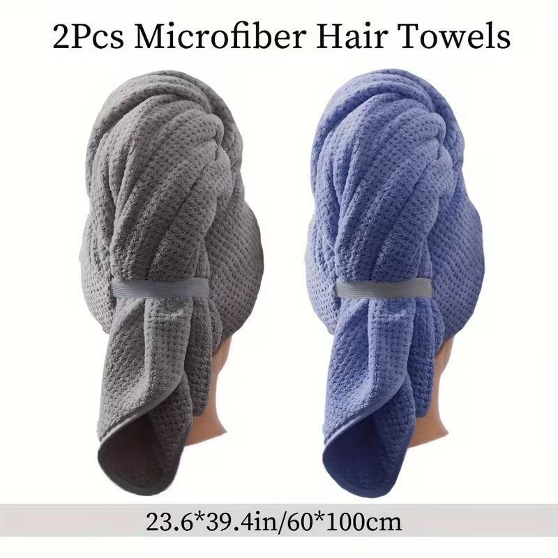 Set of 2 - Edenic UltraSoft™ Hair Drying Towels