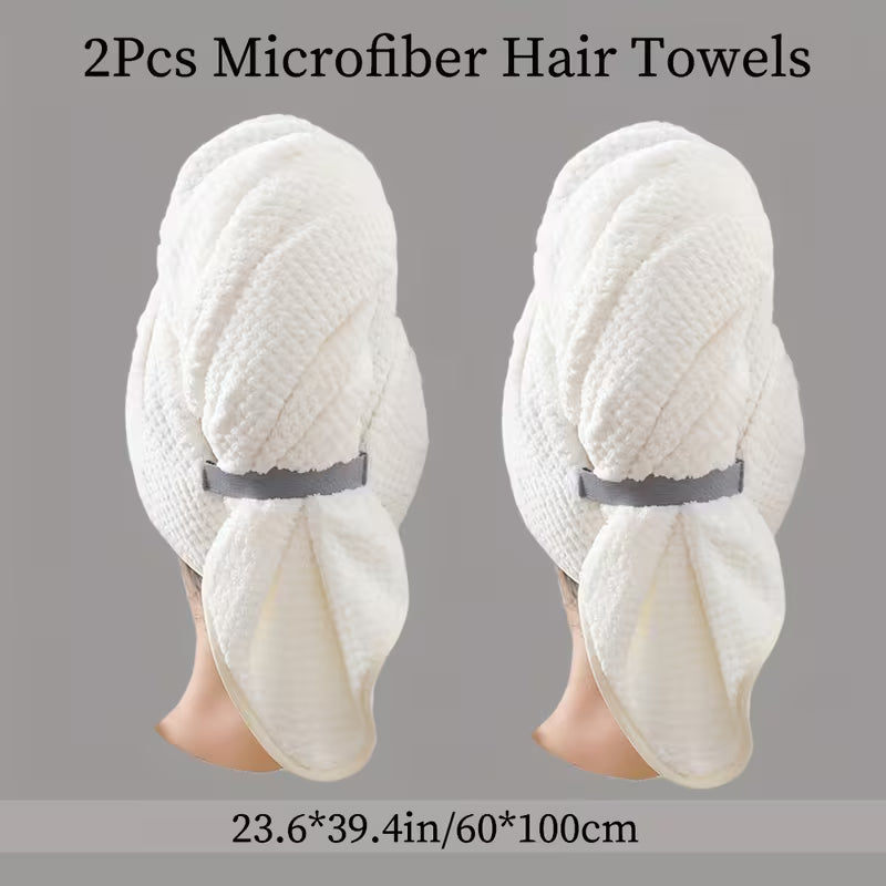 Set of 2 - Edenic UltraSoft™ Hair Drying Towels