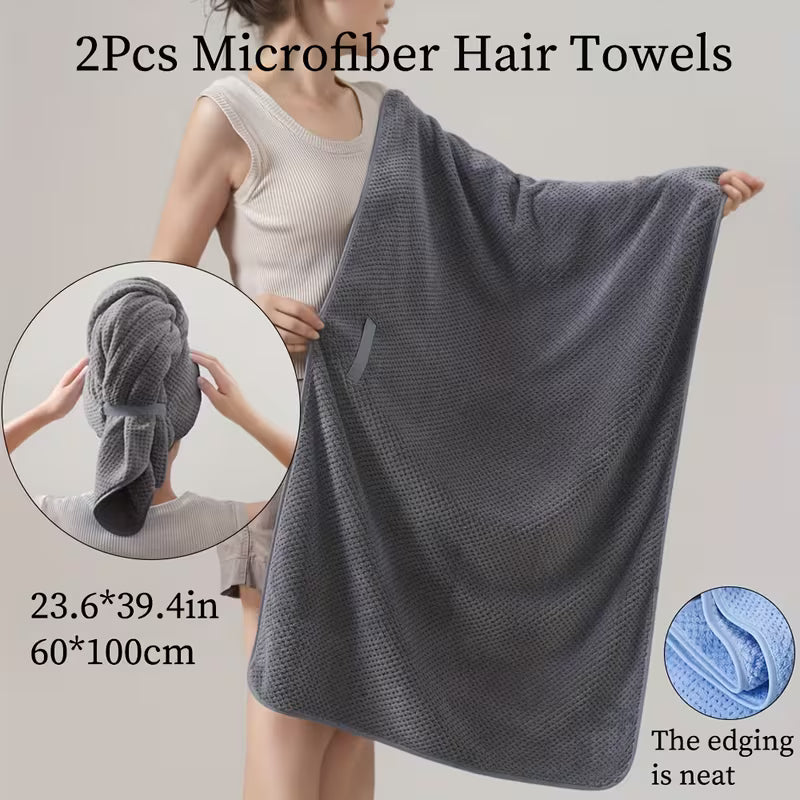 Set of 2 - Edenic UltraSoft™ Hair Drying Towels